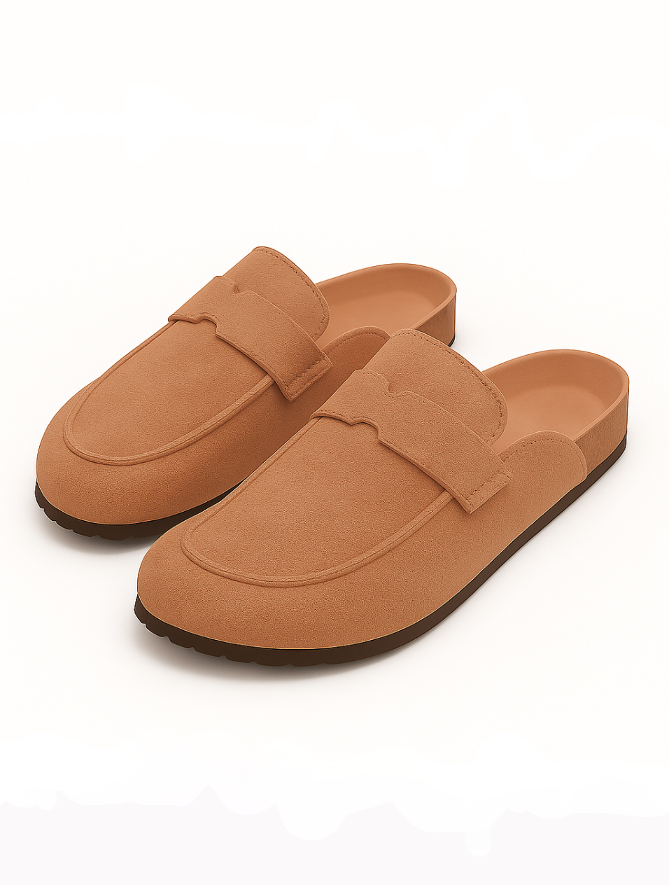 Eloro – Men’s Suede Loafer Mules with Backless Design