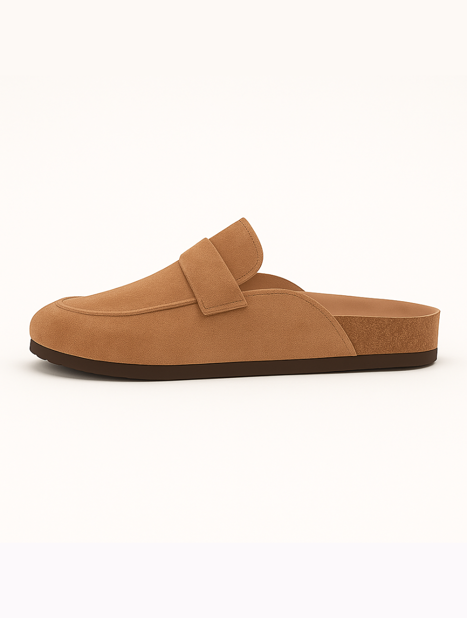 Eloro – Men’s Suede Loafer Mules with Backless Design