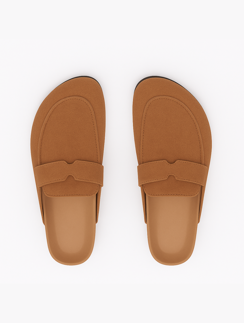 Eloro – Men’s Suede Loafer Mules with Backless Design