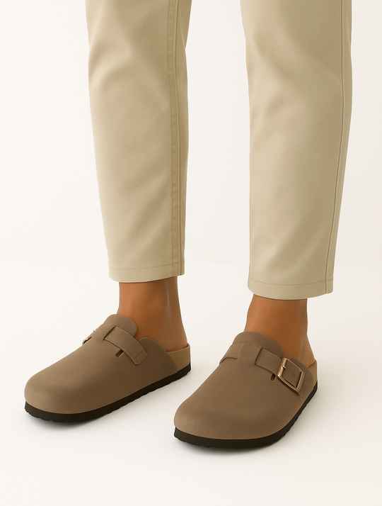 Eloro – Men’s Suede Clogs with Contoured Footbed and Slip-On Design