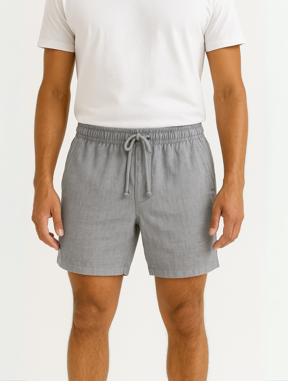 Eloro – Men’s Linen Shorts with Tailored Fit and Drawstring Waist
