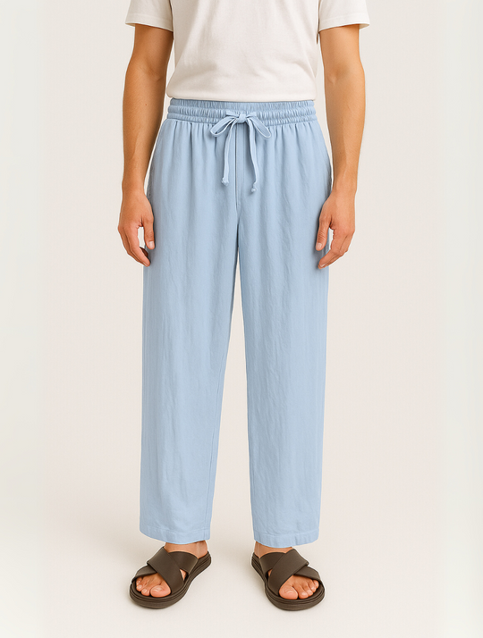 Eloro – Men’s Linen Trousers with Loose Fit and Drawstring Waist