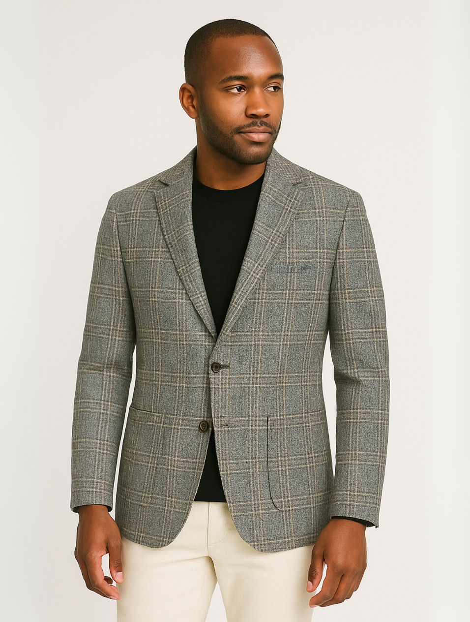 Eloro – Men’s Printed Blazer with Tailored Fit and Minimal Lapel