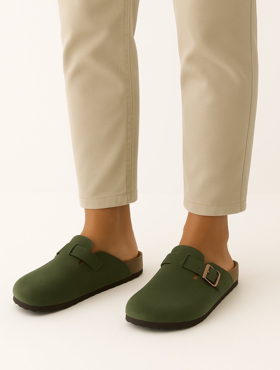 Eloro – Men’s Suede Clogs with Contoured Footbed and Slip-On Design