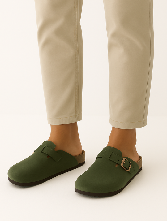 Eloro – Men’s Suede Clogs with Contoured Footbed and Slip-On Design