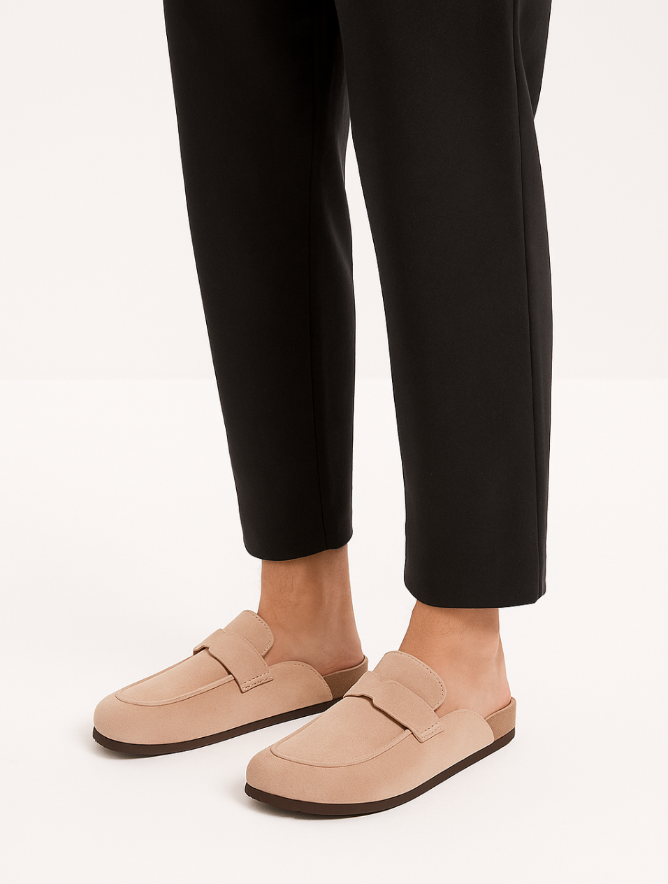Eloro – Men’s Suede Loafer Mules with Backless Design