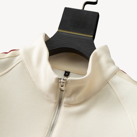 Eloro – Cotton Tracksuit with Half-Zip Top and Joggers