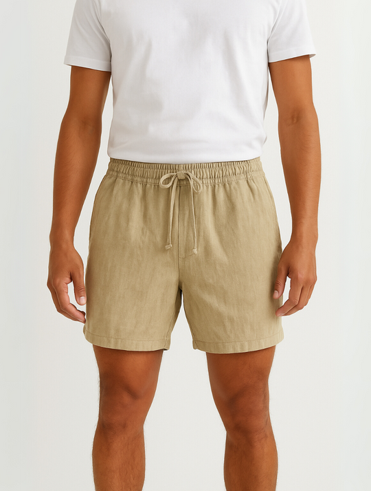 Eloro – Men’s Linen Shorts with Tailored Fit and Drawstring Waist