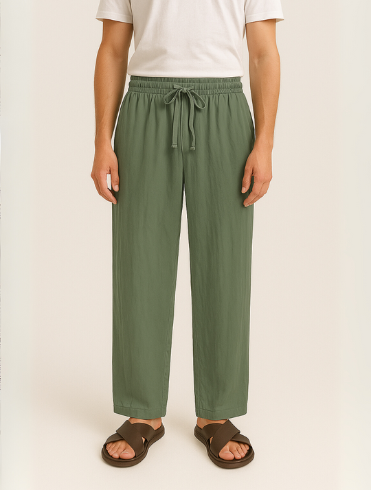 Eloro – Men’s Linen Trousers with Loose Fit and Drawstring Waist