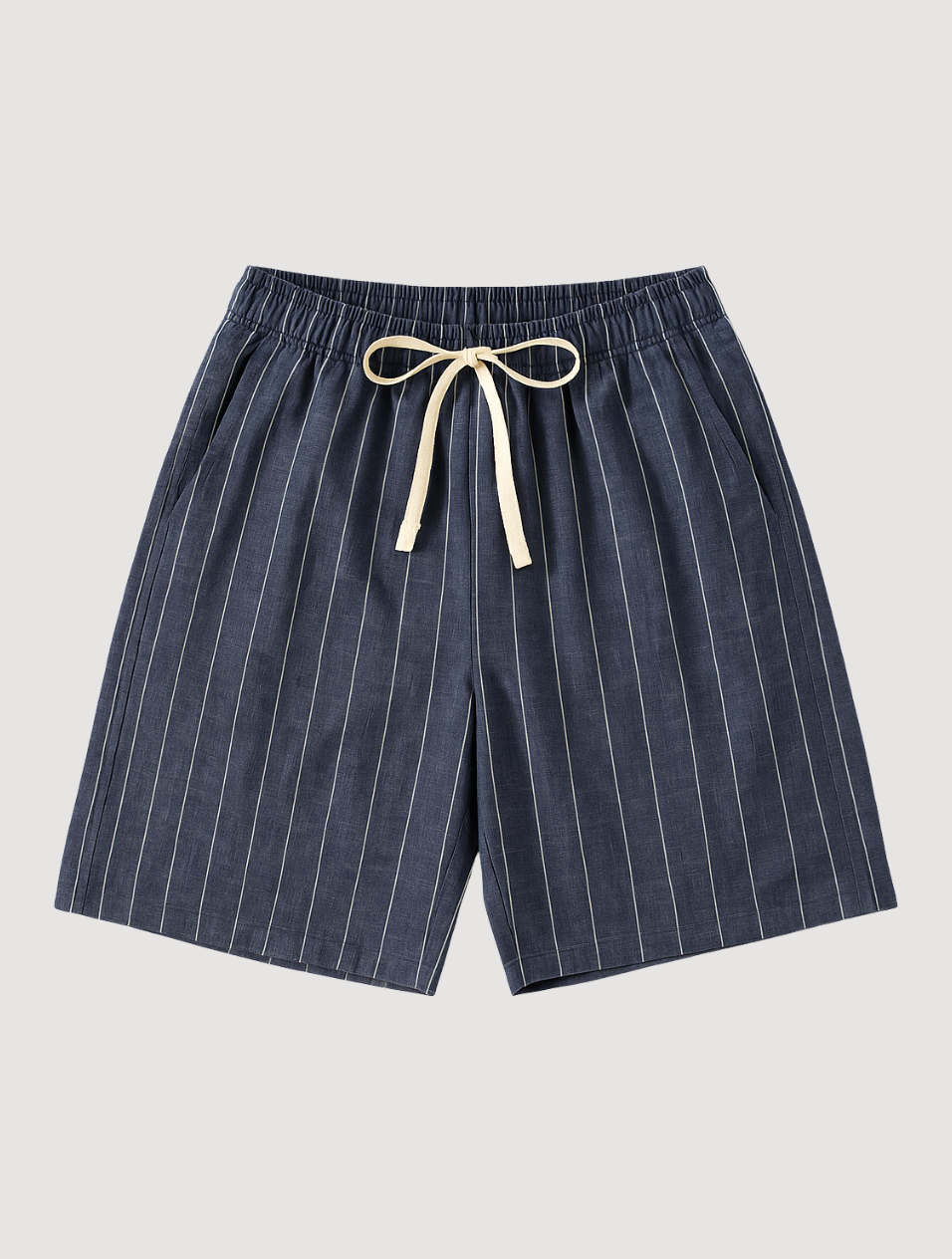 Eloro – Men’s Striped Linen Shorts with Relaxed Fit and Drawstring Waist