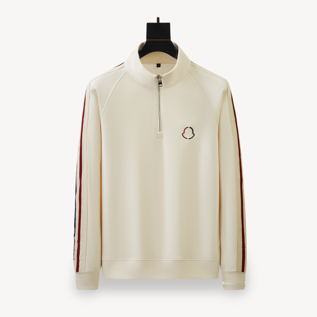 Eloro – Cotton Tracksuit with Half-Zip Top and Joggers