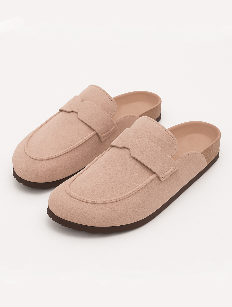 Eloro – Men’s Suede Loafer Mules with Backless Design