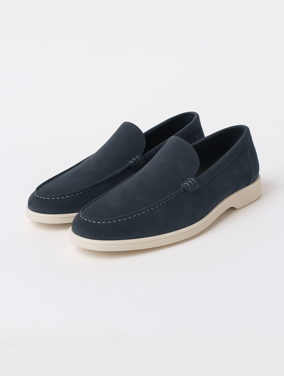 Eloro – Men’s Suede Loafers with Leather Lining and Contrast Sole