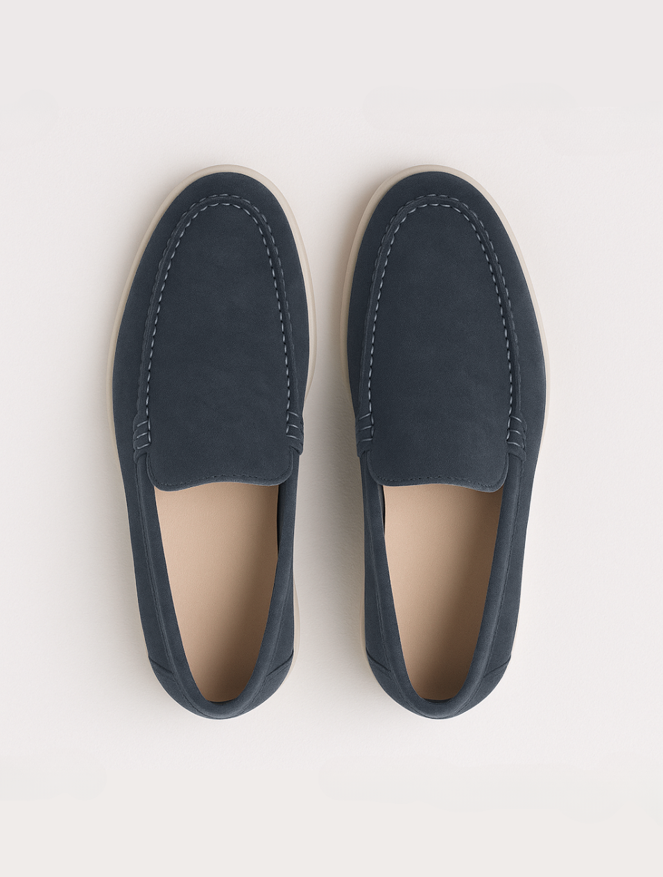 Eloro – Men’s Suede Loafers with Leather Lining and Contrast Sole