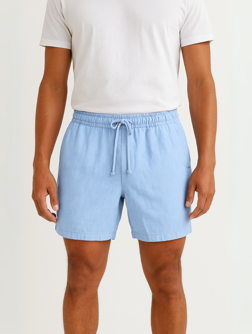 Eloro – Men’s Linen Shorts with Tailored Fit and Drawstring Waist