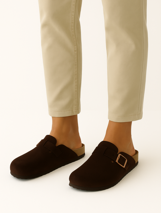 Eloro – Men’s Suede Clogs with Contoured Footbed and Slip-On Design