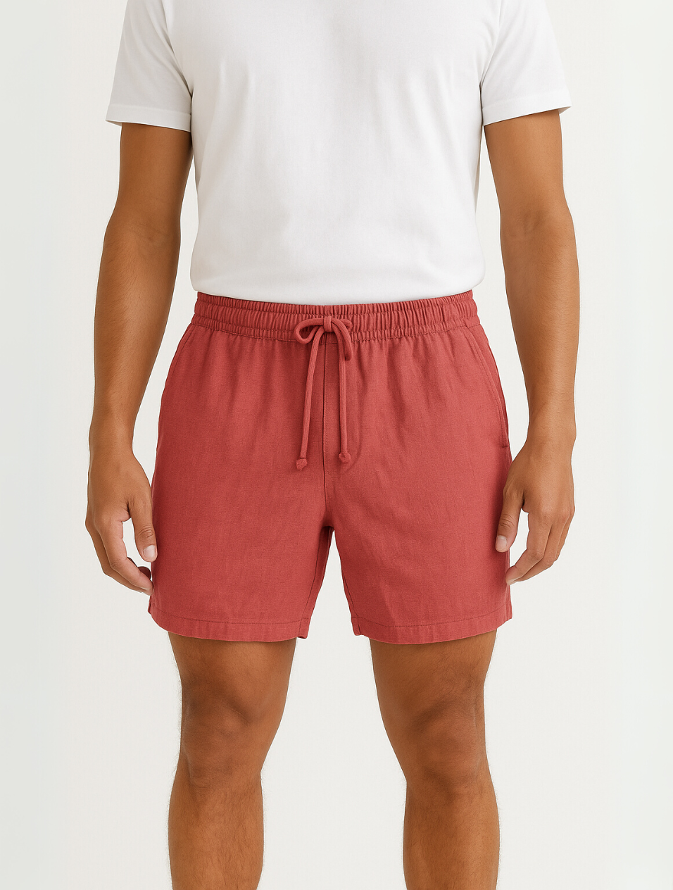 Eloro – Men’s Linen Shorts with Tailored Fit and Drawstring Waist