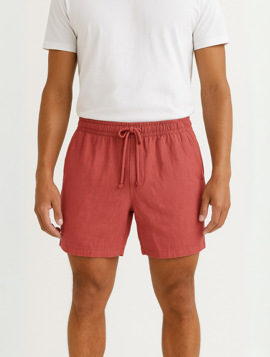 Eloro – Men’s Linen Shorts with Tailored Fit and Drawstring Waist