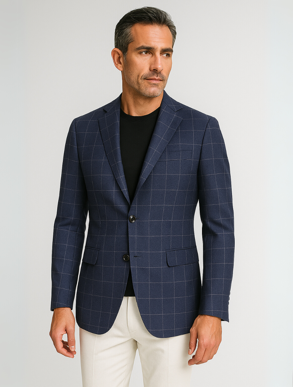 Eloro – Men’s Printed Blazer with Tailored Fit and Minimal Lapel