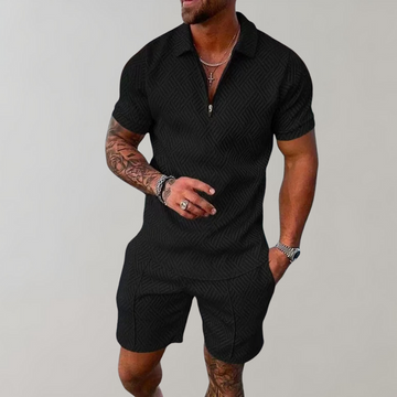 Eloro - Ensemble polo et short zippé pour un style estival sans effort