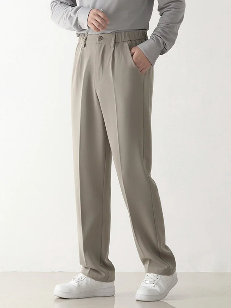 Eloro – Draped Formal Trousers with Tapered Leg