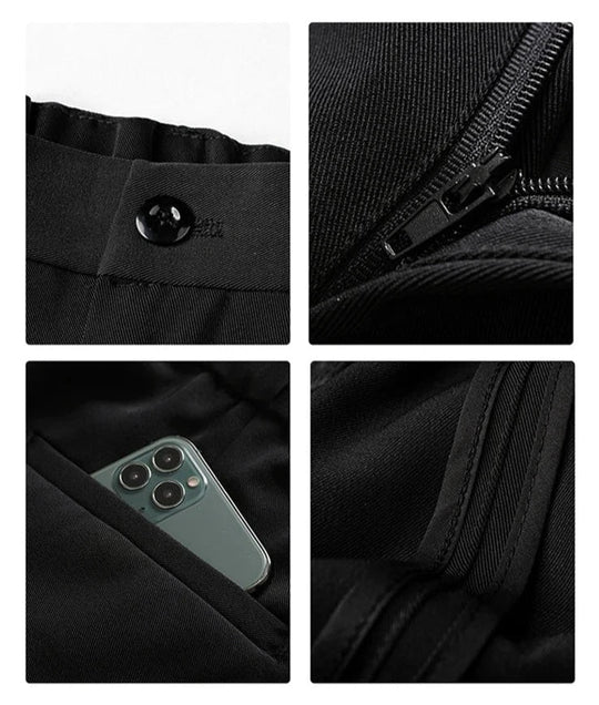 Eloro – Draped Formal Trousers with Tapered Leg