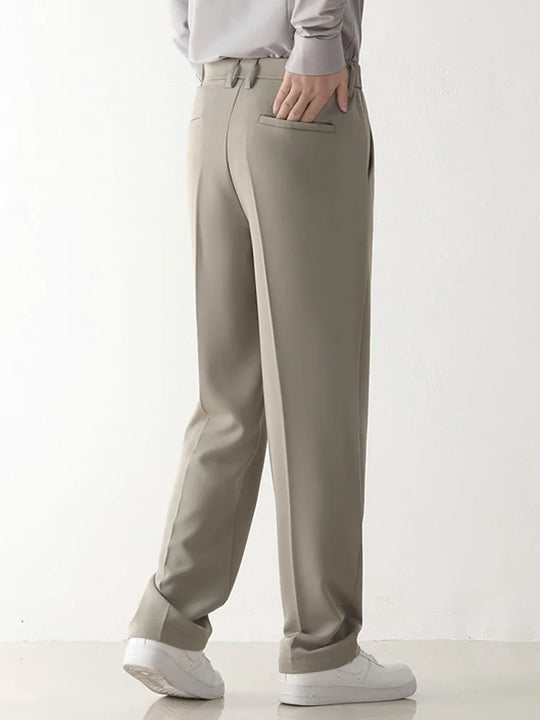 Eloro – Draped Formal Trousers with Tapered Leg