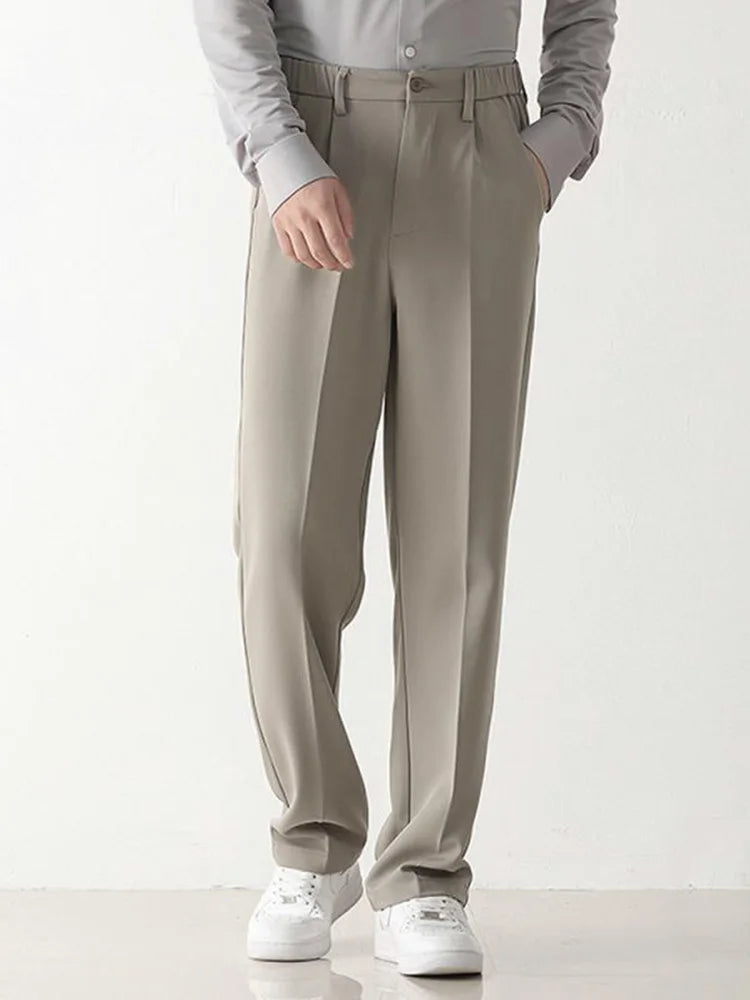 Eloro – Draped Formal Trousers with Tapered Leg